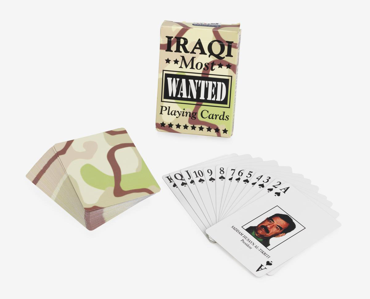 ‘Iraq’s most wanted’ playing cards, 2003