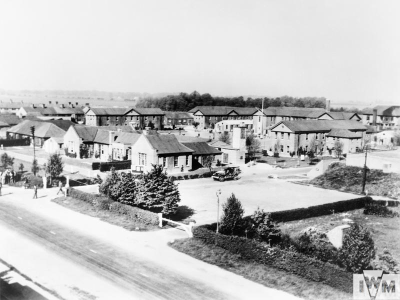 Enlisted men's barracks and parade ground at Duxford