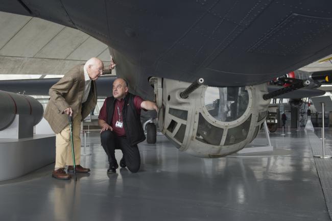 AAM guide showing Murray Walker the B-17